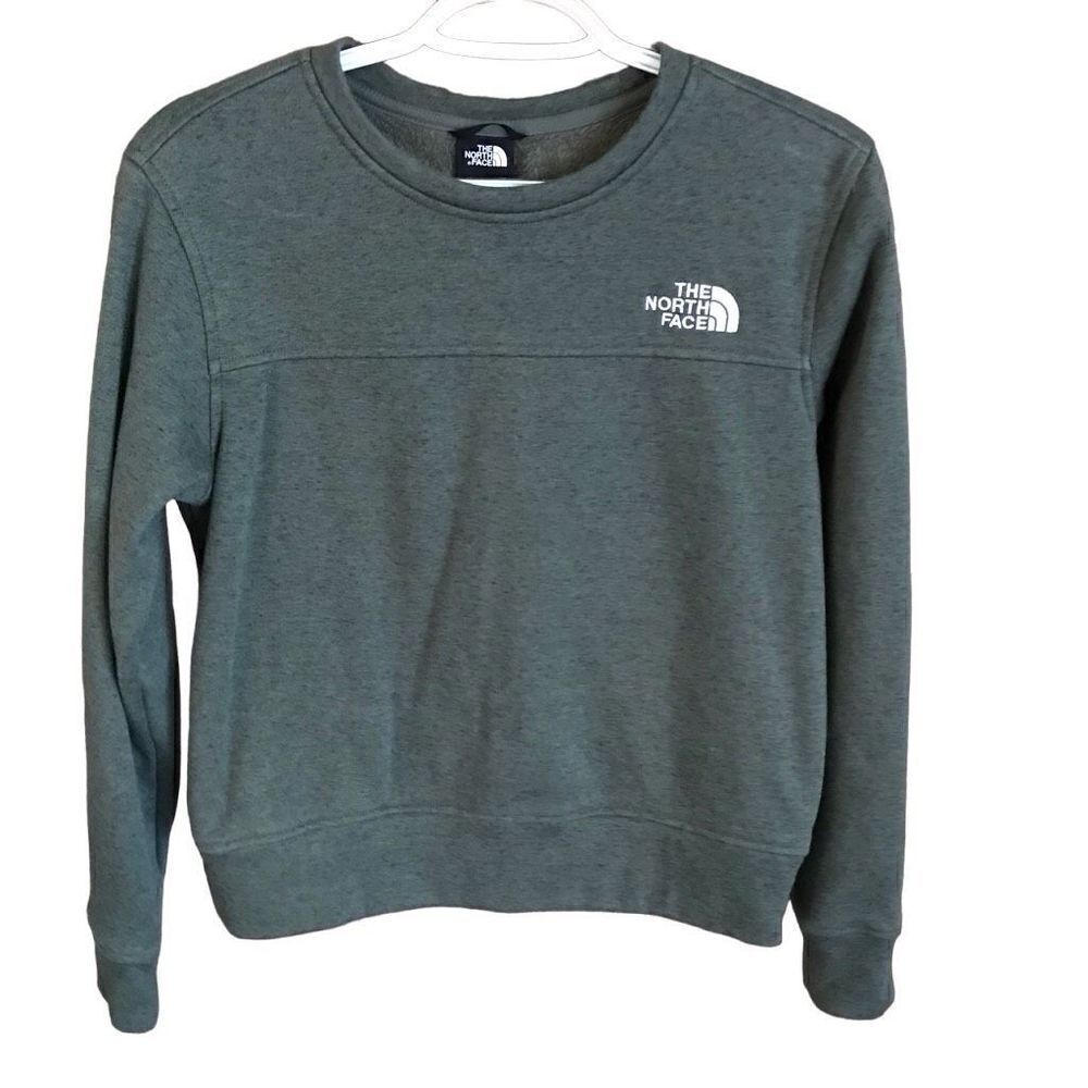 The North Face sweatshirt womens Size Small Green long sleeve pullover